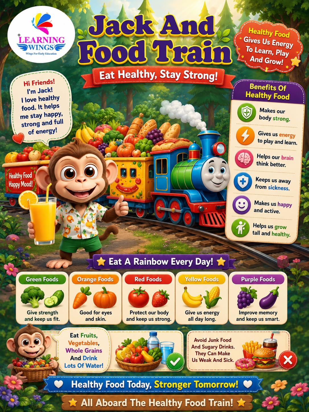 Kids Story Books Set of 5 for Ages 2-4 Years | Fizzi Wizzi, Knock Knock! Who's There?, Jack and Food Train, Monkey and Cats & Transport Town | Picture Books