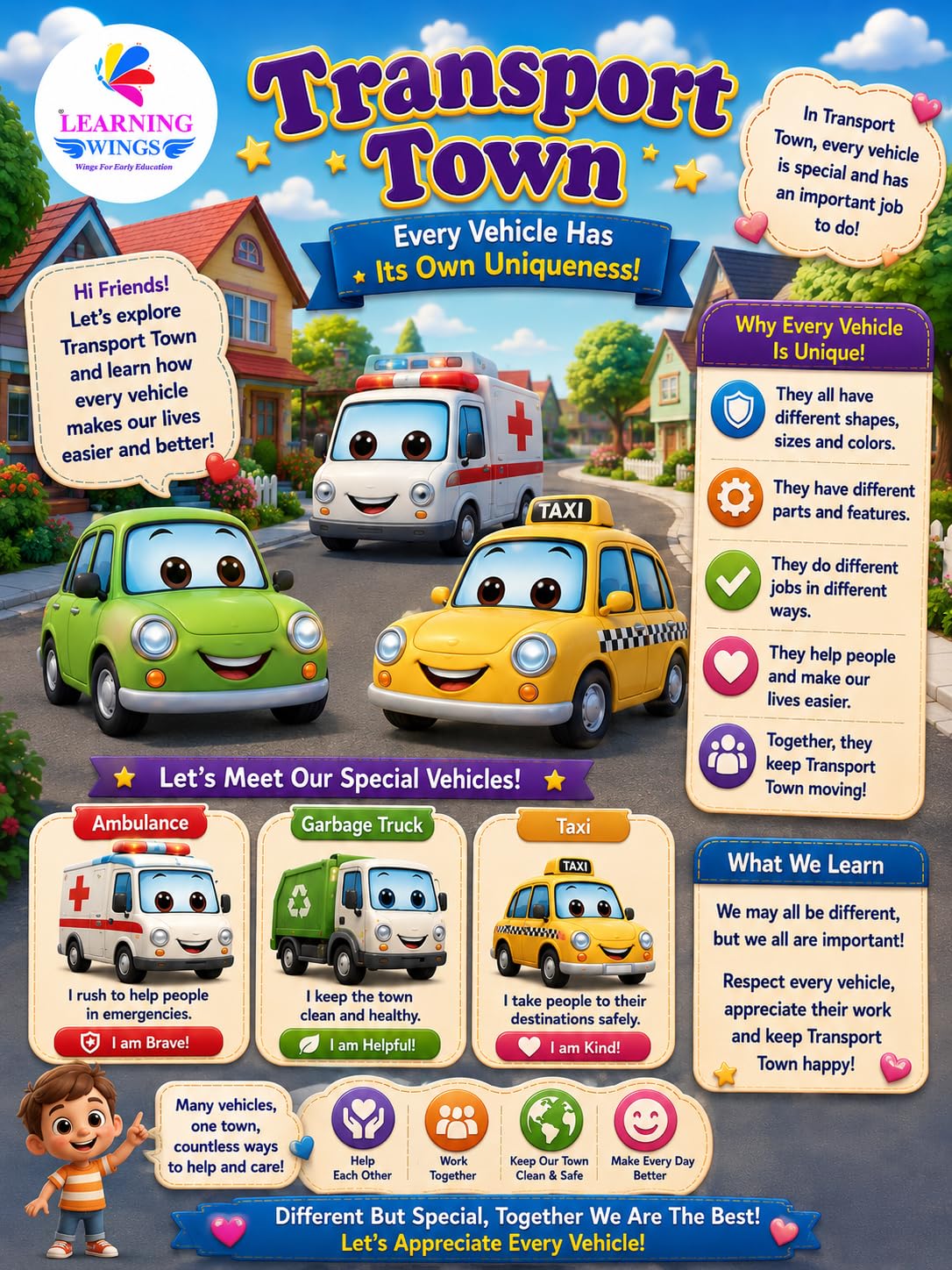 Kids Story Books Set of 5 for Ages 2-4 Years | Fizzi Wizzi, Knock Knock! Who's There?, Jack and Food Train, Monkey and Cats & Transport Town | Picture Books