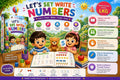 Let's Set Write Numbers, Home Practice Kit for LKG, Number Recognition, Tracing & Counting Skills