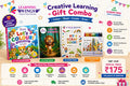 Learning Wings Creative Learning Gift Combo | Includes A4 Colouring Book, A5 Lion on Instagram Story Book, A4 Scrap Book & 13 Wax Crayons | Perfect for Birthday Gifts, School Events, Classroom Rewards, Competition Prizes & Kids 2–8 Years | Free Shipping & COD Available