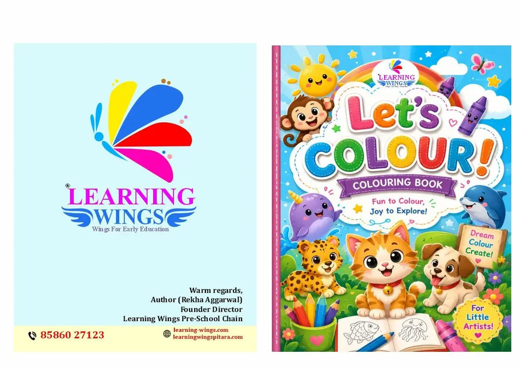 Learning Wings Let's Colour! Colouring Book | A4 Colouring Activity Book for Kids 2–8 Years | Creative Drawing and Colouring Book