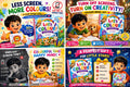 Let's Colour! Kids Creative Combo – Colouring Book (A4, 12 Pages) + Story Book (A5) + 13 Crayons | Organic & Screen-Free | Age 2–8 Years